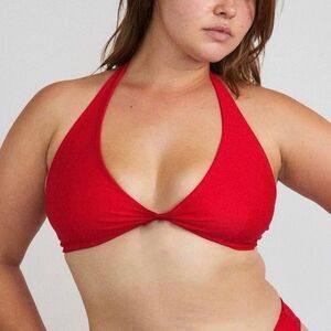 NWT J Crew Red‎ Halter Tie Back Bikini Top – Sizes 2X Plus – $75 Sold Out